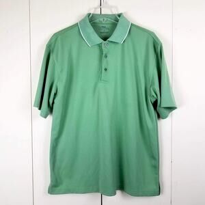 Men's PGA Tour Polo Seafoam Green Shirt, Large